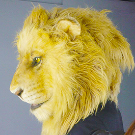[寫實動物面具] ING『投信大獅』遙控機械獅子面具 Animatronic lion full-head mask