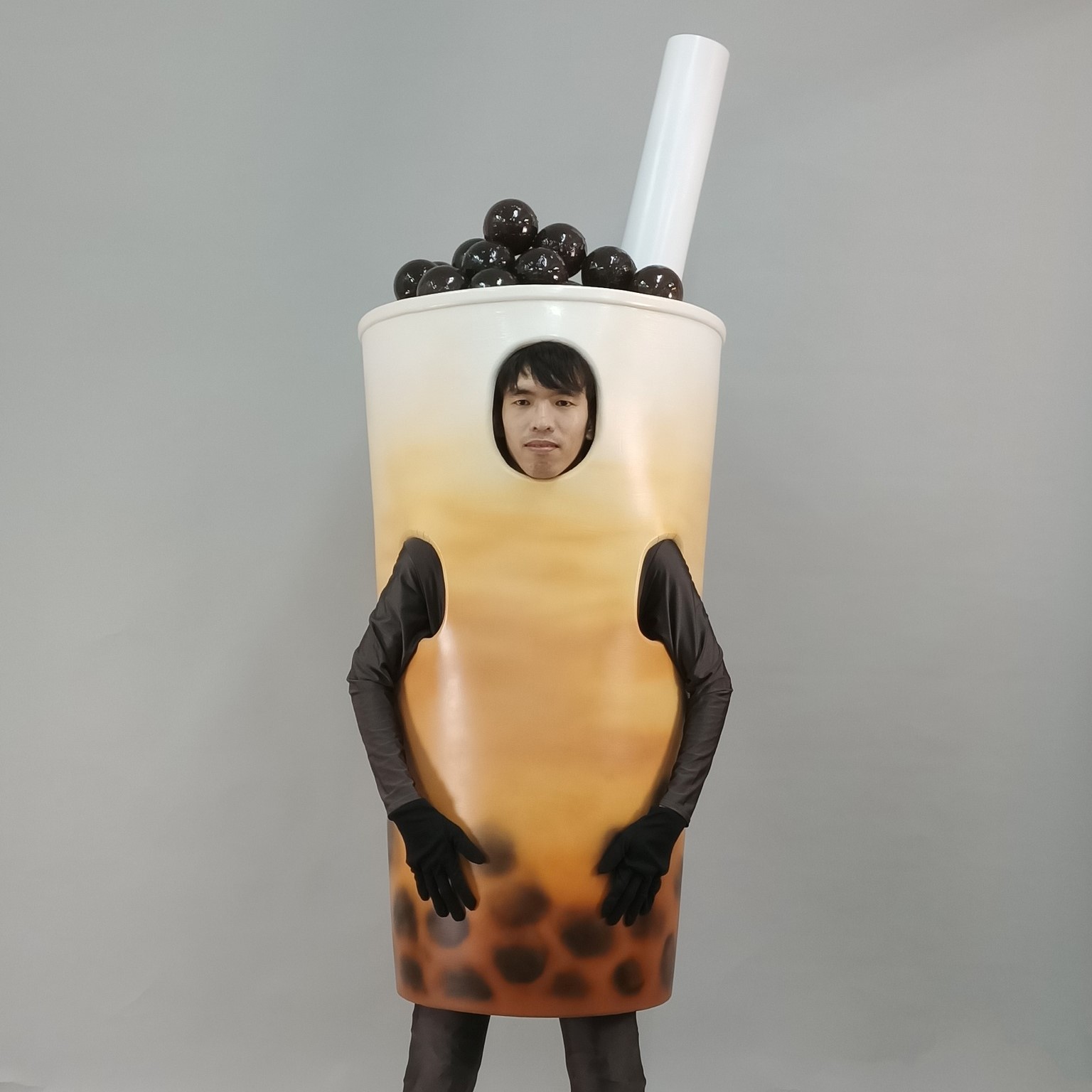 2021魔人社Air waves珍珠奶茶人道具服人偶裝製作 Bubble milk tea costume