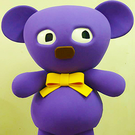 [人偶裝布偶裝] Why & 2分之1 紫色吉祥物人偶 Mascot